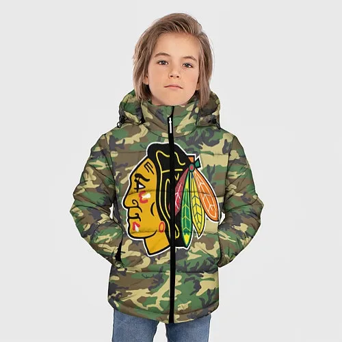 Детские куртки с капюшоном Чикаго Блэкхокс