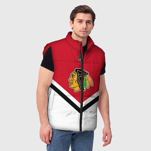 Мужские жилетки Чикаго Блэкхокс