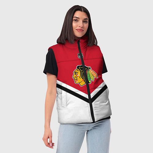 Женские жилетки Чикаго Блэкхокс