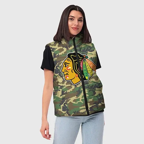 Женские жилетки Чикаго Блэкхокс