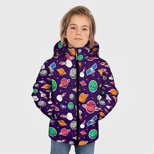 Детские Куртки зимние ко дню космонавтики