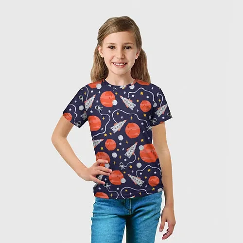 Детские 3D-футболки ко дню космонавтики
