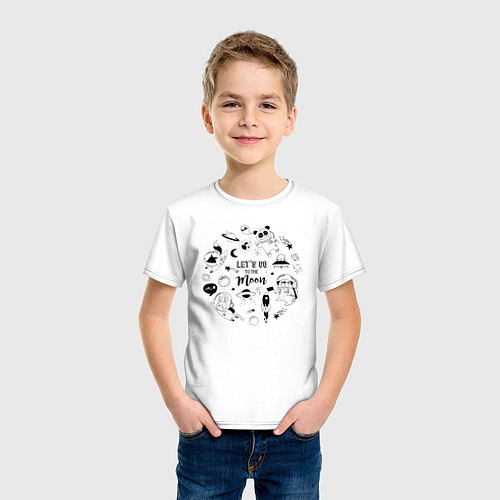 Детские хлопковые футболки ко дню космонавтики