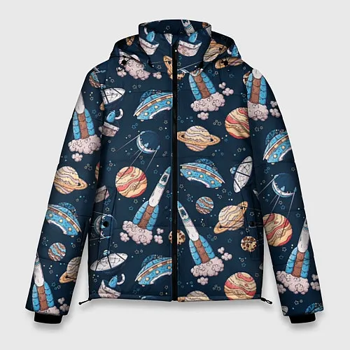 Мужские зимние куртки ко дню космонавтики