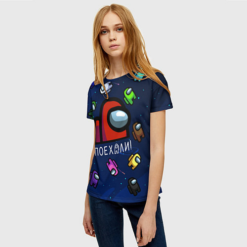 Женские 3D-футболки ко дню космонавтики