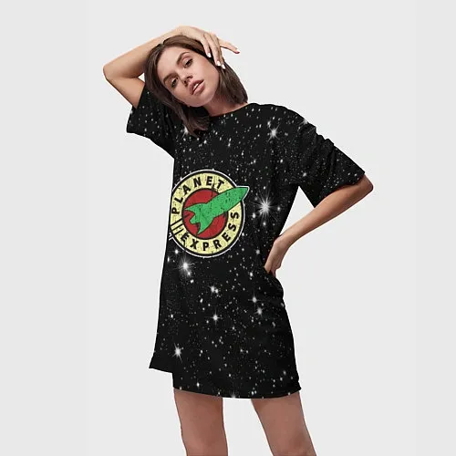 Женские длинные футболки ко дню космонавтики