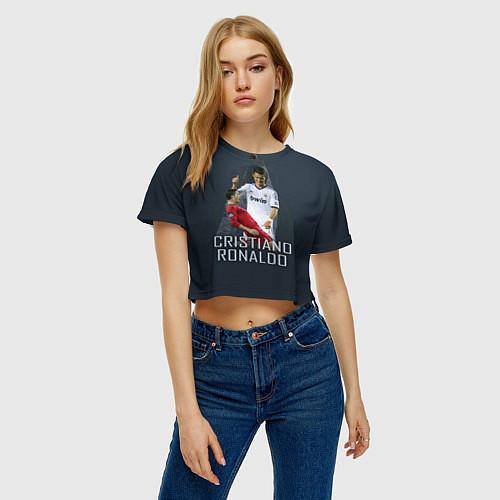 Женские укороченные футболки Криштиану Роналду