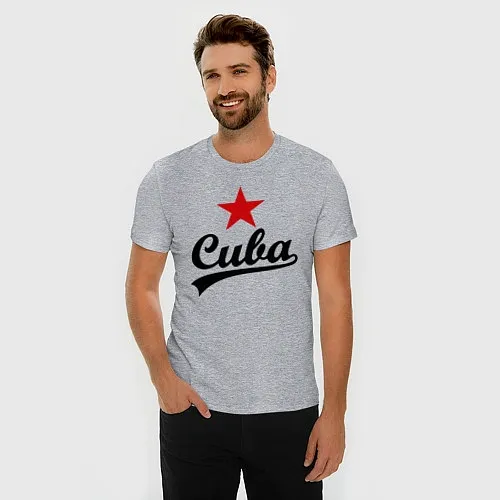 Кубинские мужские приталенные футболки