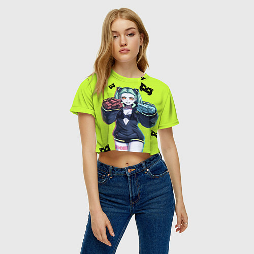 Женские укороченные футболки Cyberpunk: Edgerunner