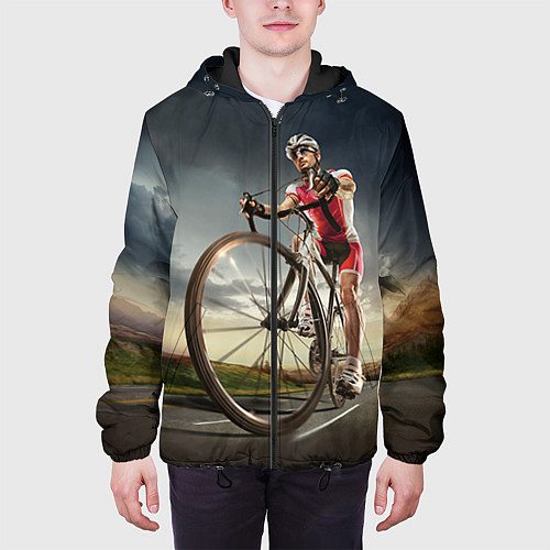 Велоспортивные мужские куртки с капюшоном