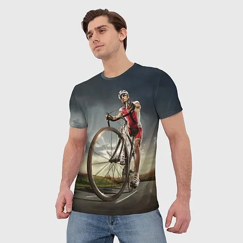 Велоспортивные мужские 3d-футболки