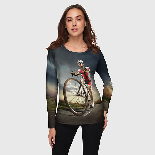 Женские велоспортивные лонгсливы полноцветные