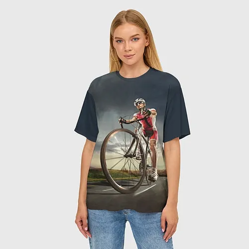 Велоспортивные женские 3d-футболки