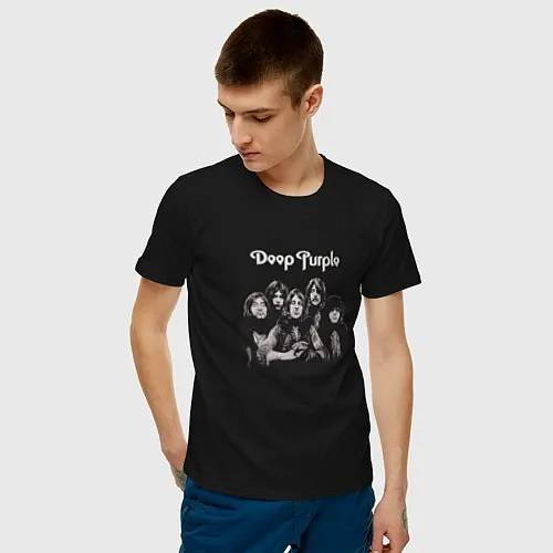 Мужские хлопковые футболки Deep Purple