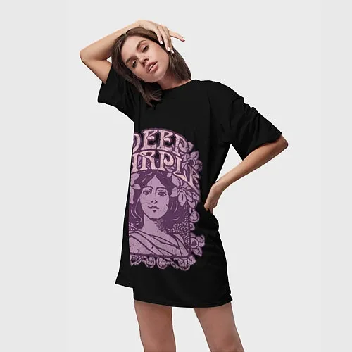 Женские длинные футболки Deep Purple