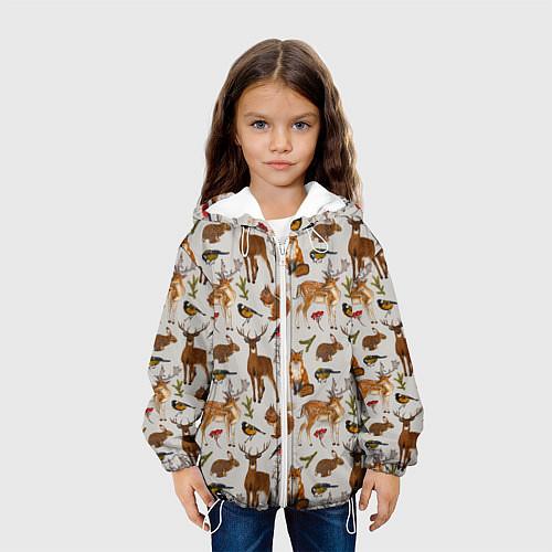 Детские куртки с капюшоном с оленями
