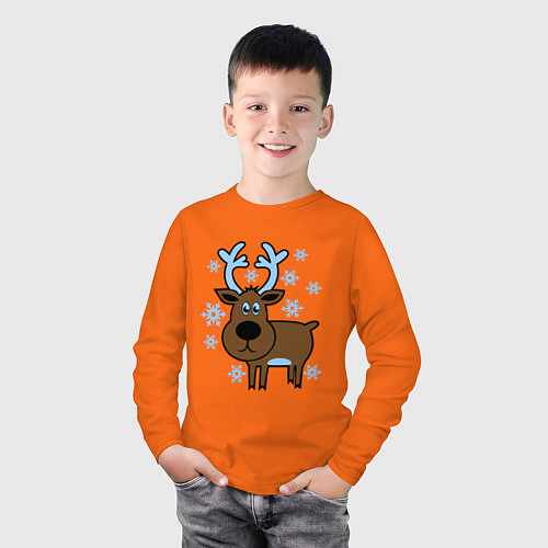Детские футболки с рукавом с оленями