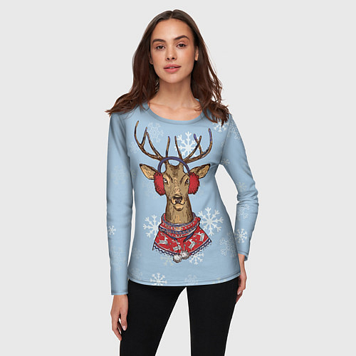 Женские футболки с рукавом с оленями
