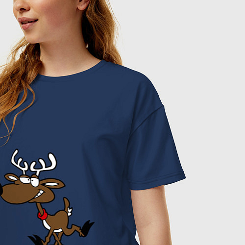 Женские футболки оверсайз с оленями