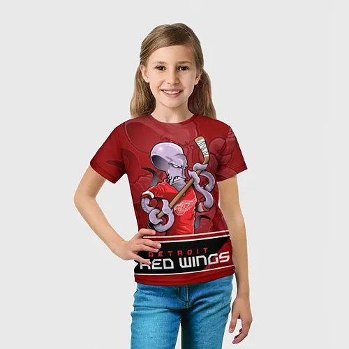 Детские 3D-футболки Детройт Ред Уингз