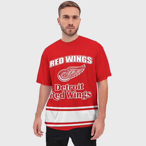 Мужские 3D-футболки Детройт Ред Уингз