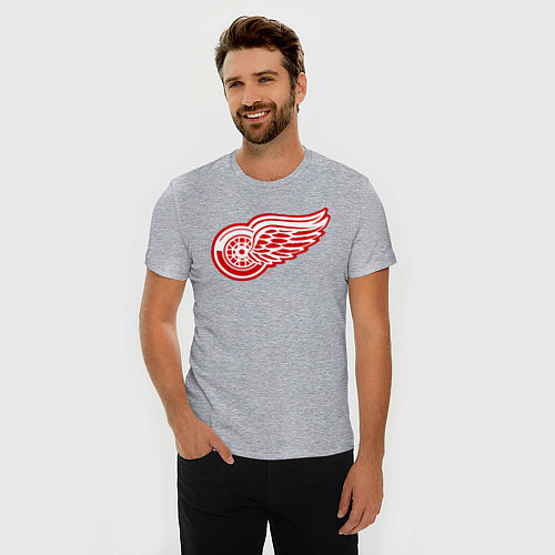 Мужские приталенные футболки Детройт Ред Уингз