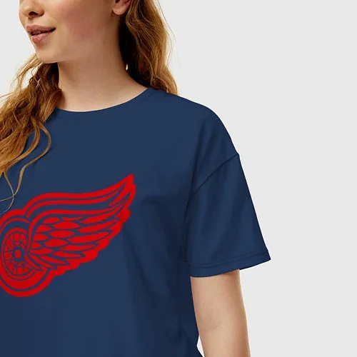 Женские футболки оверсайз Детройт Ред Уингз