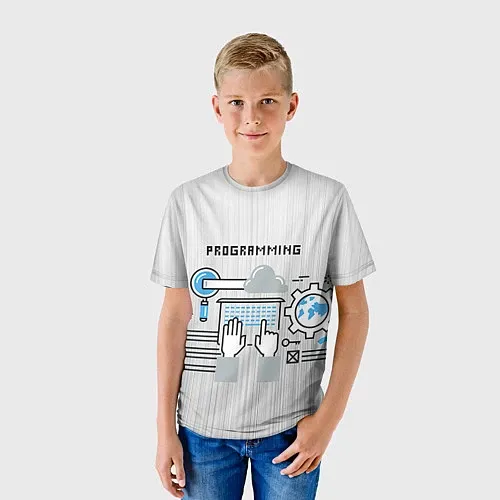 Детские 3D-футболки для программиста