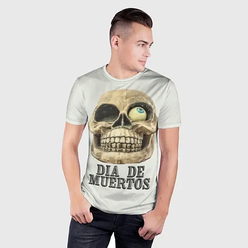 Мужские 3D-футболки ко дню мертвых