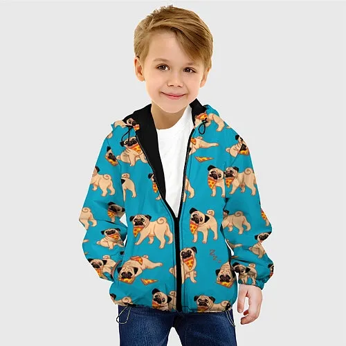 Детские куртки с капюшоном с собаками