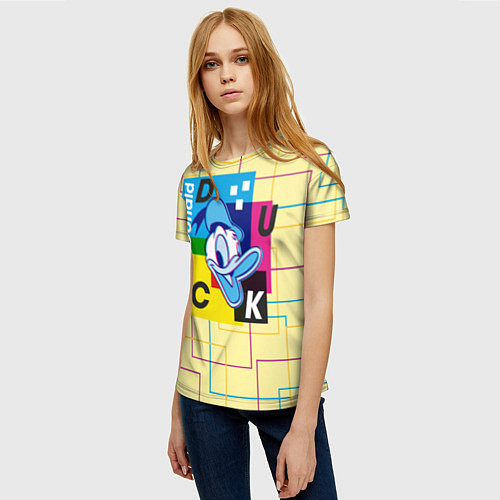 Женские 3D-футболки Дональд Дак