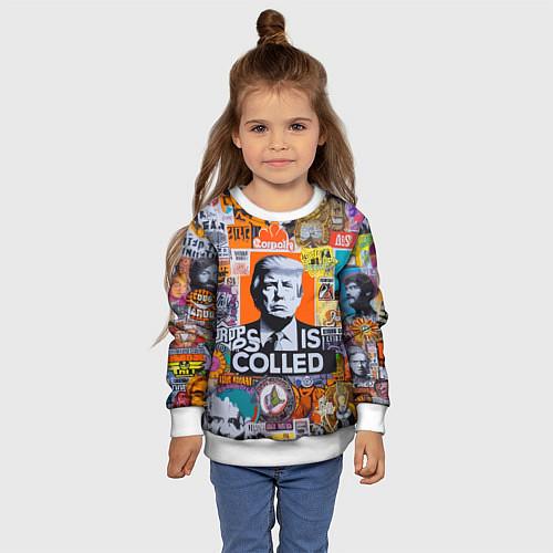 Детские Свитшоты полноцветные Дональд Трамп