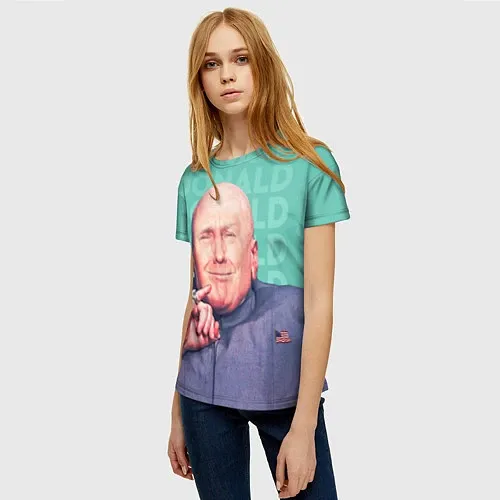 Женские 3D-футболки Дональд Трамп