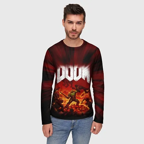 Мужские футболки с рукавом Doom