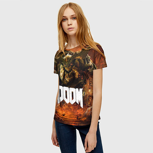 Женские 3D-футболки Doom
