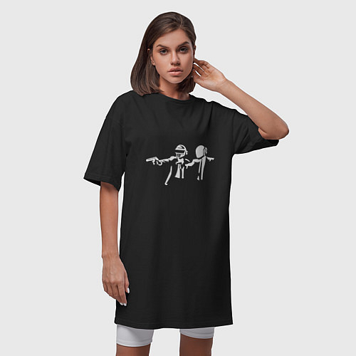 Электронные женские длинные футболки