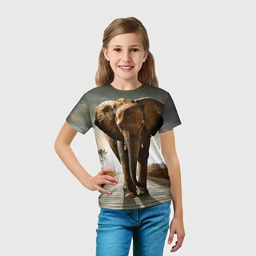 Детские 3D-футболки со слонами