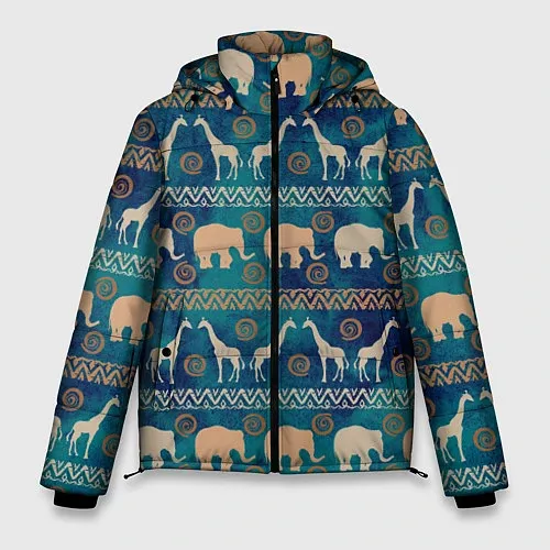 Мужские зимние куртки со слонами