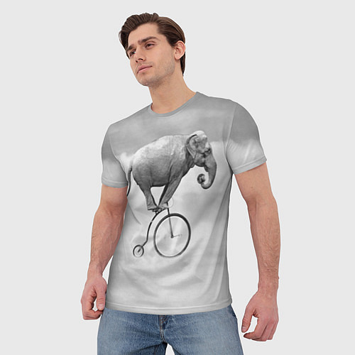 Мужские 3D-футболки со слонами