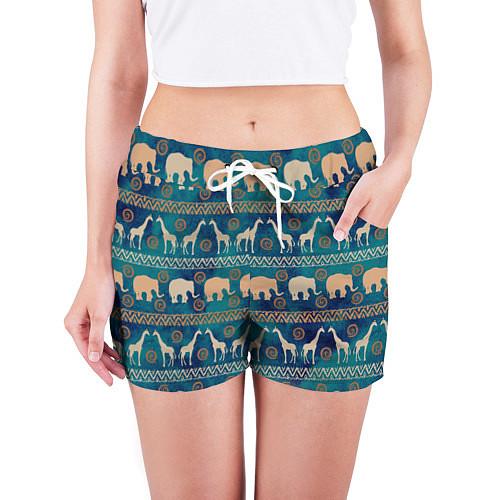 Женские шорты со слонами