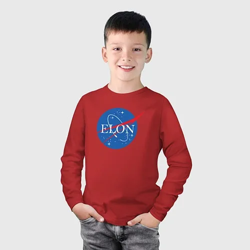 Детские футболки с рукавом с Илоном Маском