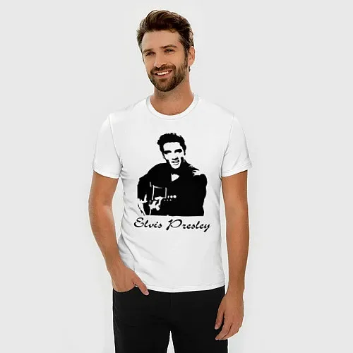 Мужские приталенные футболки Элвис Пресли