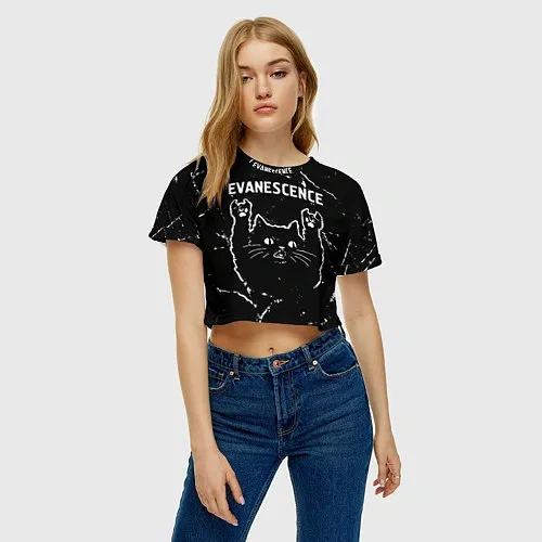 Женские укороченные футболки Evanescence