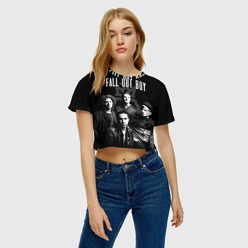 Женские укороченные футболки Fall Out Boy