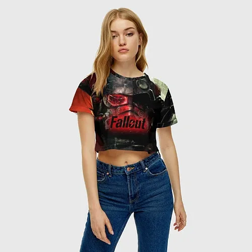 Женские укороченные футболки Fallout