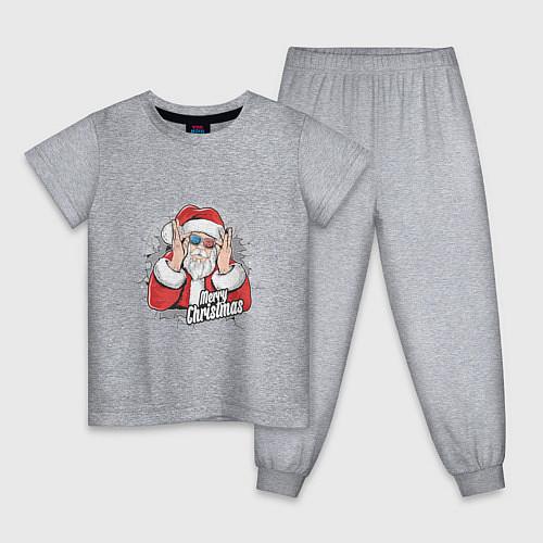 Детские пижамы c Дедом Морозом