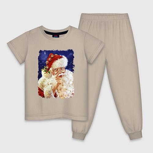 Детские пижамы c Дедом Морозом