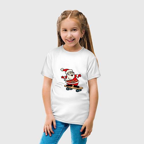 Детские хлопковые футболки c Дедом Морозом