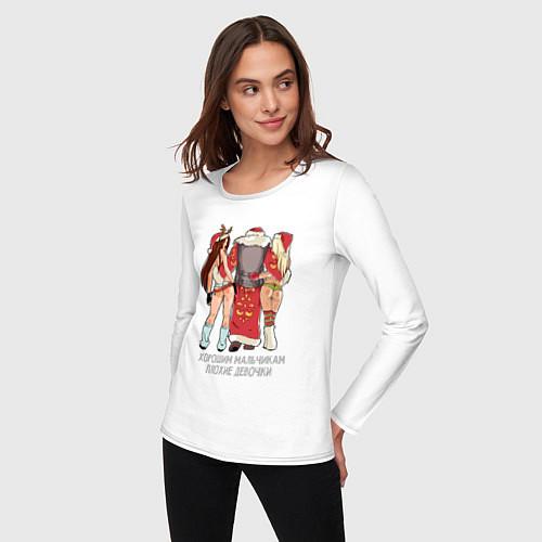 Женские футболки с рукавом c Дедом Морозом