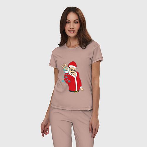 Женские пижамы c Дедом Морозом
